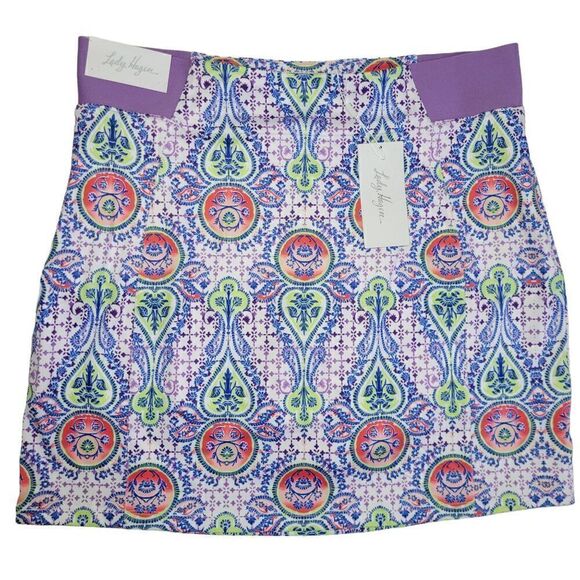Lady Hagen Pants - Lady Hagen Golf Skort Womens Size XL Tummy Control Paisley Pull On Skirt Outdoor
